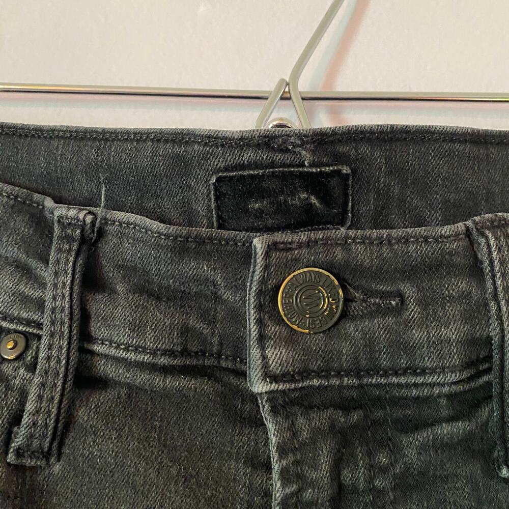 Mother High Waisted Rider Ankle Jeans Not Guilty Gray Black Straight Leg size 28 - Picture 3 of 15